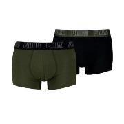 Puma Kalsonger 2P Men Everyday Trunks Svart/Grön bomull Small Herr