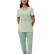 Triumph PK 02 Capri Pyjama Set Grön bomull 44 Dam