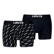 Levis Kalsonger 2P Logo Aop Boxer Brief Svart bomull Medium Herr