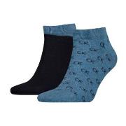 Calvin Klein Strumpor 2P Eduardo All Over Sneaker Sock Jeansblå Strl 4...