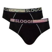 Sloggi Kalsonger 2P Men GO ABC Natural Midi Briefs Svart bomull X-Larg...