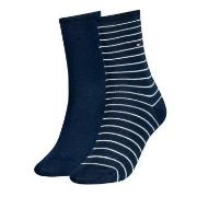 Tommy Hilfiger Strumpor 2P Classic Small Stripe Socks Mörkblå Strl 35/...