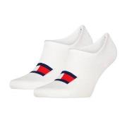 Tommy Uni TJ Flag Footie Socks Strumpor 2P Vit Strl 43/46