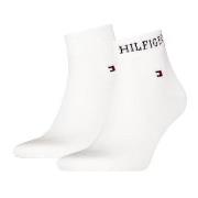 Tommy Hilfiger Strumpor 2P Men Tab Quarter Socks Vit Strl 43/46 Herr