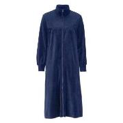 Damella Velour Plain Robe Marin Large Dam