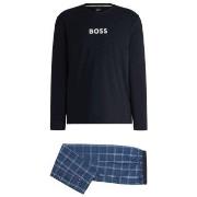 BOSS Easy Long Night Set Blå bomull X-Large Herr