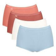 Sloggi Trosor 4P Basic Plus Maxi Panty Blå/Orange bomull 40 Dam