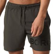 Björn Borg Badbyxor Logo Swim Shorts Mörkgrå polyester Large Herr