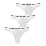 Björn Borg Trosor 3P Logo Thong Vit bomull Medium Dam