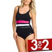 Damella Annabella Chlorine Resistent Swimsuit Svart/Rosa polyester 42 ...
