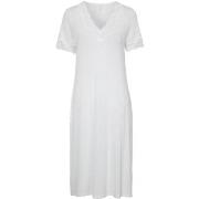 Damella Bamboo Plain Lace Short Sleeve Nightdress Elfenben Bambu Mediu...