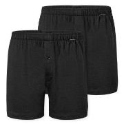Schiesser Kalsonger 2P Long Boxershorts Svart bomull 6XL Herr