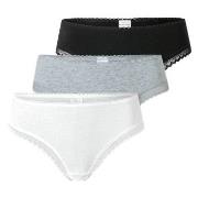 Schiesser Trosor 3P Modern Cheeky String Flerfärgad bomull 38 Dam