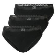 Schiesser Trosor 3P Modern Lace Rio Briefs Svart bomull 36 Dam