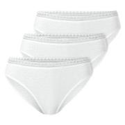 Schiesser Trosor 3P Modern Lace Rio Briefs Vit bomull 42 Dam