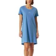 Schiesser Short Sleeve Sleepshirt Ljusblå bomull 48 Dam