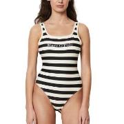 Marc O Polo Stripe Swimsuit Vit/Svart X-Small Dam