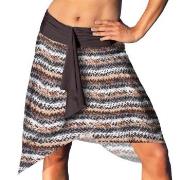 Wiki Puerto Rico Skirt Dress Brun mönstrad nylon XX-Large Dam