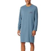 Schiesser Comfort Fit Nightwear Men Nightdress Blå bomull 4XL Herr