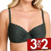 Damella Grace Wavy Bikini Bra Mörkgrön F/G 36 Dam