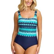 Damella Patricia Swimsuit Blå Mönstrad 36 Dam