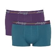 Sloggi Kalsonger 2P For Men Start Hip Lila/Turkos bomull X-Large Herr