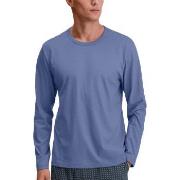 Calida Remix Basic Sleep Long Sleeve Shirt Blå bomull Small Herr