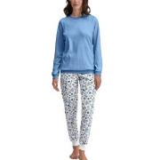 Calida Flower Nights Pyjama With Cuff Blommig bomull Medium Dam