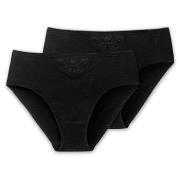 Schiesser Trosor 2P Cotton Essentials Tai Panties Svart bomull Small D...