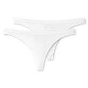 Schiesser Trosor 2P 95-5 Organic Cotton Thongs Vit ekologisk bomull X-...