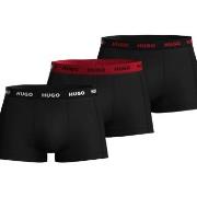 HUGO Kalsonger 3P Triplet Trunk Svart 992 bomull Small Herr