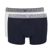 Armani Endurance Logo Boxer Brief Kalsonger 2P Vit/Blå bomull Medium H...