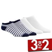 Damella Strumpor 4P Ankle Socks Vit/Marin Strl 39/42 Dam