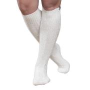 Trofe Cotton Knee High Sock Strumpor 2P Vit Strl 39/42 Dam