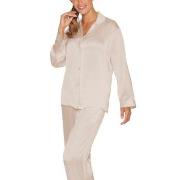 Lady Avenue Pure Silk Basic Pyjamas Pärlvit silke X-Small Dam