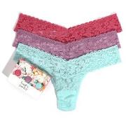 Hanky Panky Trosor 6P Low Rise Lace Thong  D2 Blå/Lila nylon One Size ...