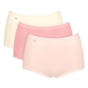 Sloggi Trosor 3P Basic Plus Maxi Colored Röd/Gul bomull 48 Dam