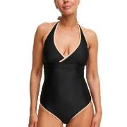Swegmark Haiti Halterneck Swimsuit Svart m Beige B/C 36 Dam