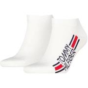 Tommy Hilfiger Strumpor 2P Cotton Logo Stripe Sneaker Socks Vit Strl 3...
