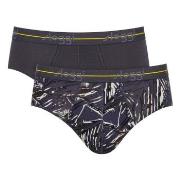 Sloggi Kalsonger 2P For Men Start Midi Gråmelerad bomull X-Large Herr