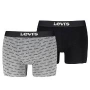 Levis Kalsonger 2P Men Logo Boxer Briefs Grå/Svart bomull X-Large Herr
