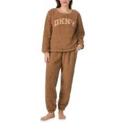 DKNY Chill In Style Top Jogger Set Brun polyester Large Dam