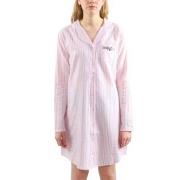 Esprit Calista Flannel Nightshirt Vit/Rosa bomull 36 Dam