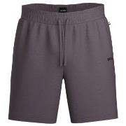 BOSS Waffle Nightwear Shorts Plommon Medium Herr