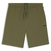 BOSS Waffle Nightwear Shorts Grön/Khaki Large Herr
