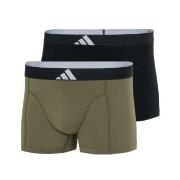 adidas Kalsonger 2P Active Flex Cotton Body Trunk Svart/Grön bomull Me...