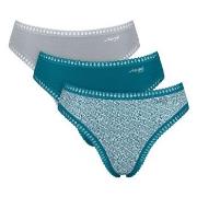 Sloggi Trosor 3P GO Crush High Leg Briefs Turkos Mönster bomull Large ...