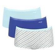 Sloggi Trosor 3P GO Crush Hipster Shorts Blå Mönstrad bomull Medium Da...