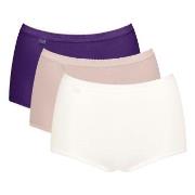 Sloggi Trosor 3P Basic Plus Maxi Colored D1 Rosa/Lila bomull 46 Dam