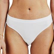 Bread and Boxers Cotton Thong Trosor 2P Vit ekologisk bomull Large Dam